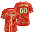 Custom Red Yellow Jersey Personalized Baseball Shirt for Men Women Kids Youth enthsush
