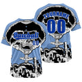 Custom Bule Baseball Jersey Personalized Baseball Shirt for Men Women Kids Youth enthsush