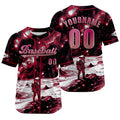 Custom Red Jersey Personalized Baseball Shirt for Men Women Kids Youth enthsush