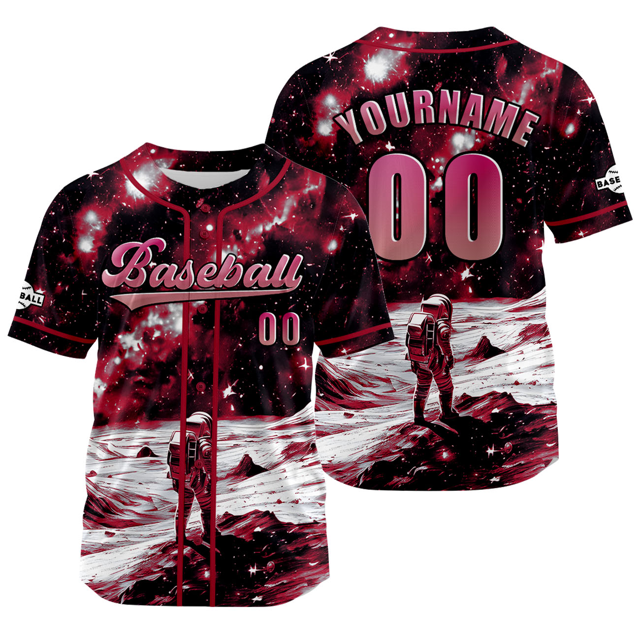 Custom Red Jersey Personalized Baseball Shirt for Men Women Kids Youth enthsush