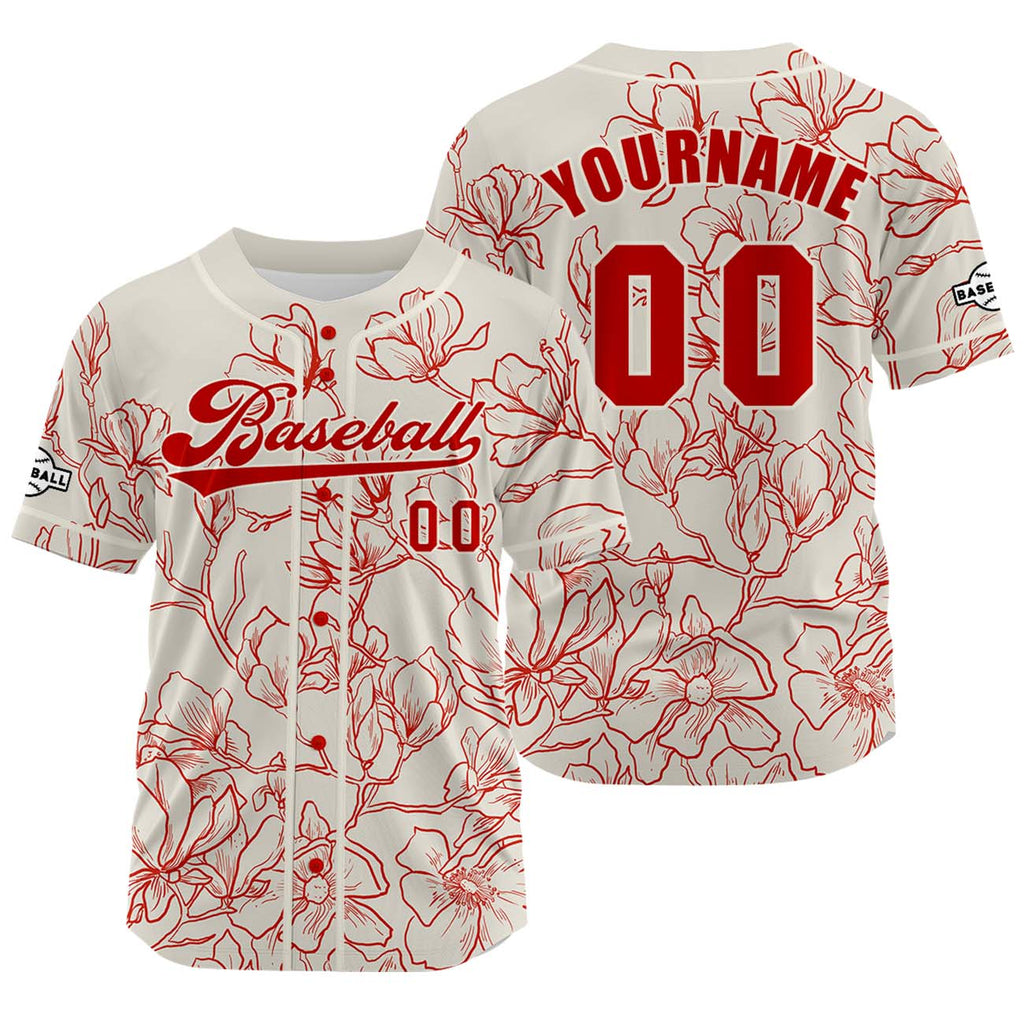 Custom Beige Jersey Personalized Baseball Shirt for Men Women Kids Youth enthsush