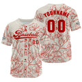 Custom Beige Jersey Personalized Baseball Shirt for Men Women Kids Youth enthsush