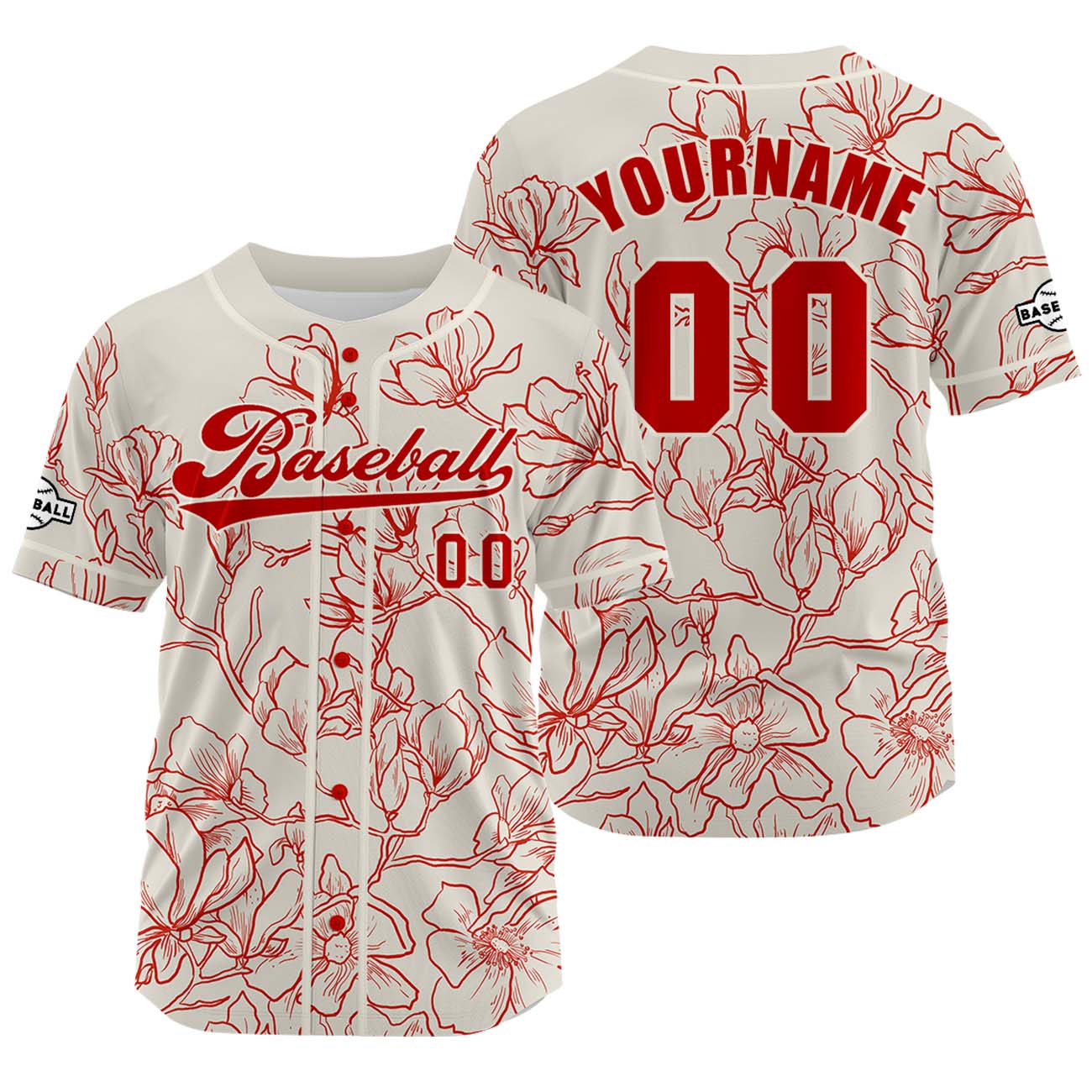 Custom Beige Jersey Personalized Baseball Shirt for Men Women Kids Youth enthsush