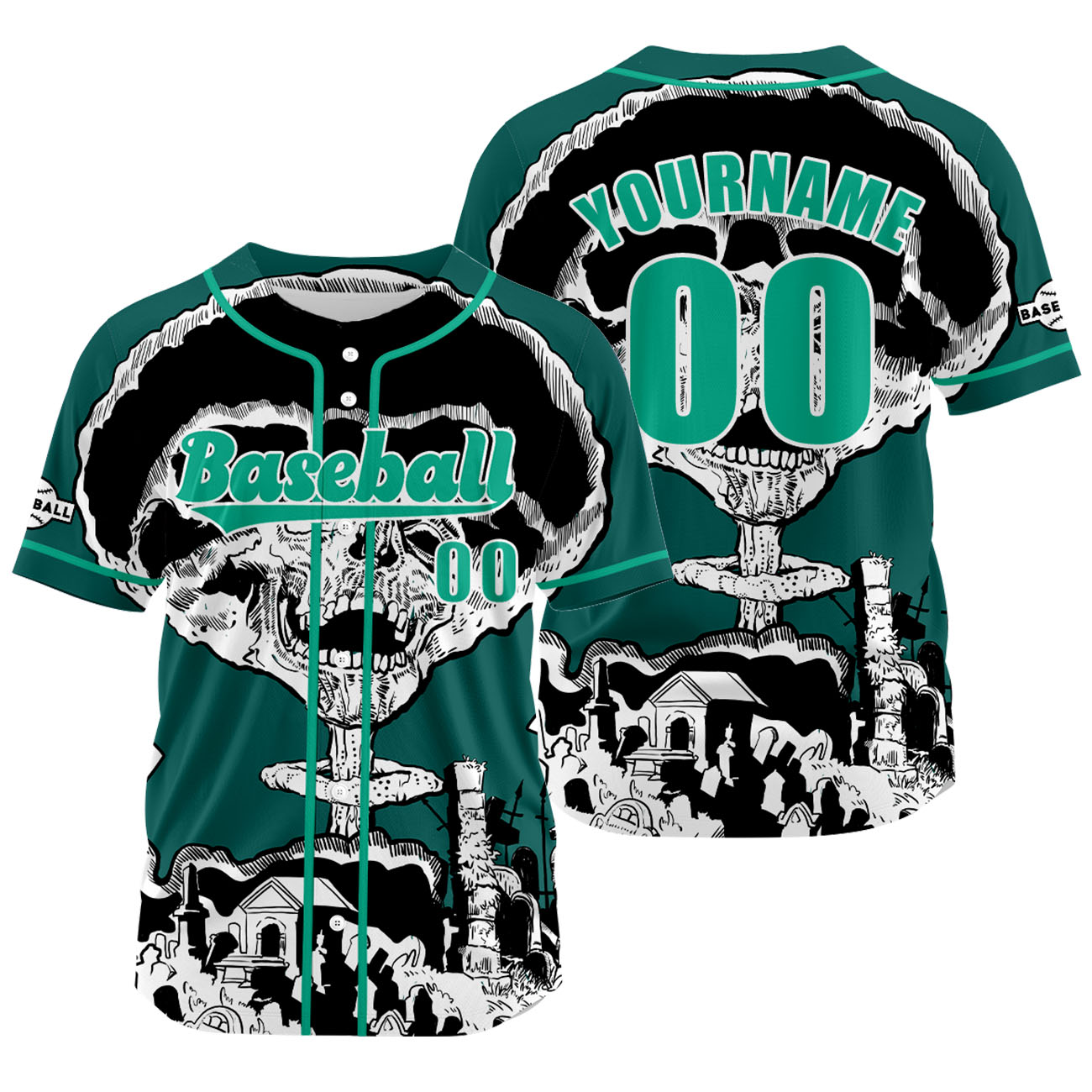 Custom Dark Green Baseball Jersey Personalized Baseball Shirt for Men Women Kids Youth enthsush