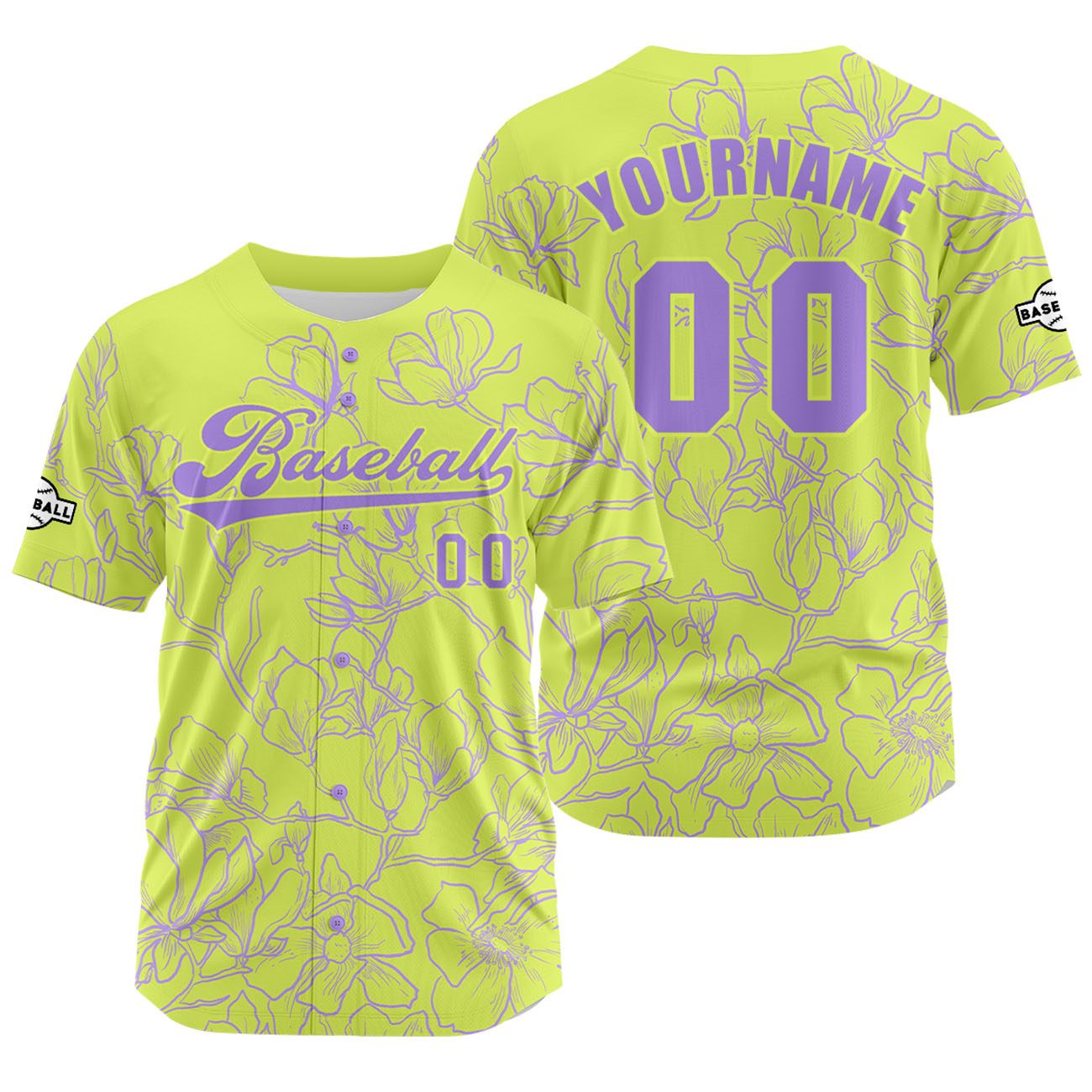 Custom Bright Green Jersey Personalized Baseball Shirt for Men Women Kids Youth enthsush