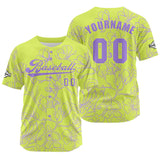 Custom Bright Green Jersey Personalized Baseball Shirt for Men Women Kids Youth