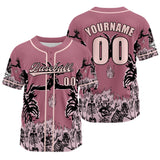 Custom Pink Baseball Jersey Personalized Baseball Shirt for Men Women Kids Youth