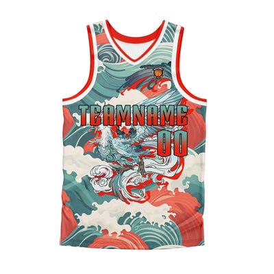Custom Cyan Red Basketball Jersey Uniform Suit Printed Your Logo Name Number enthsush