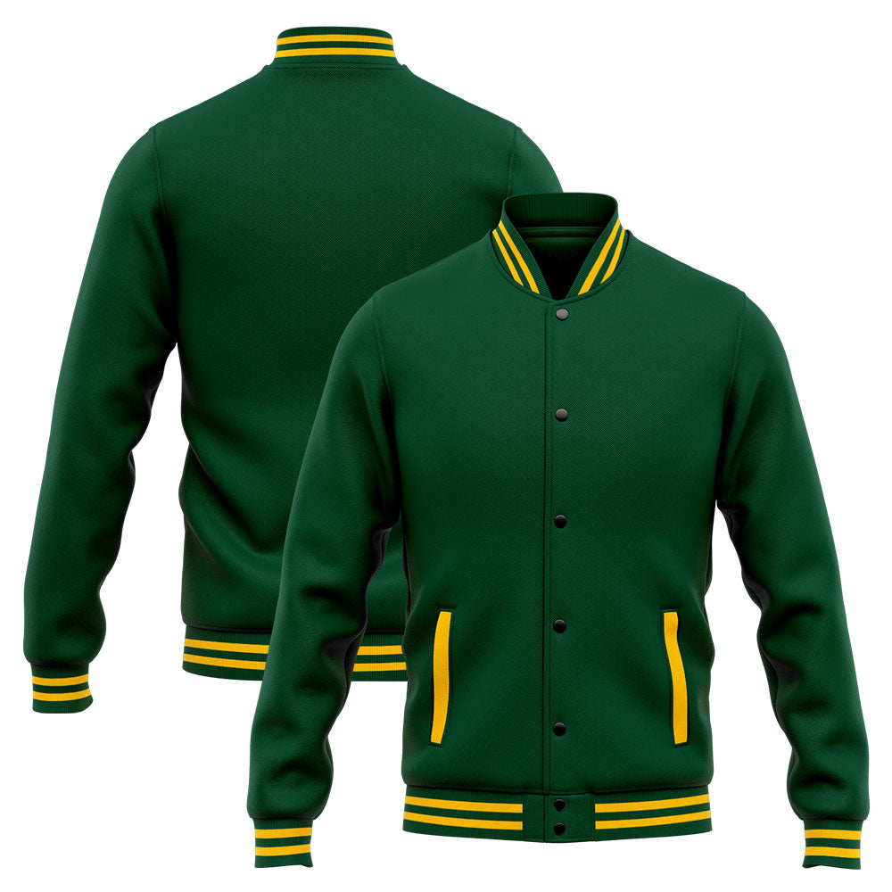 Custom Varsity Jacket Letterman jacket for Men, Women and Youth Green enthsush