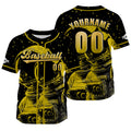 Custom Yellow Jersey Personalized Baseball Shirt for Men Women Kids Youth enthsush