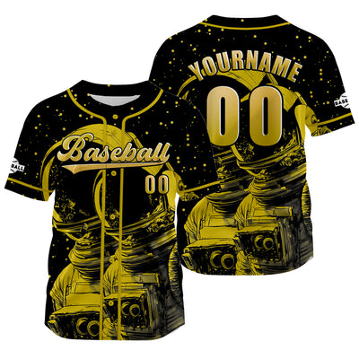 Custom Yellow Jersey Personalized Baseball Shirt for Men Women Kids Youth enthsush