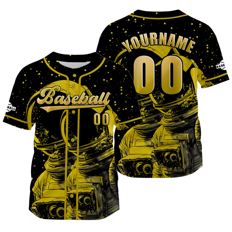 Custom Yellow Jersey Personalized Baseball Shirt for Men Women Kids Youth