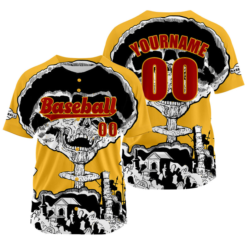 Custom Orange Baseball Jersey Personalized Baseball Shirt for Men Women Kids Youth