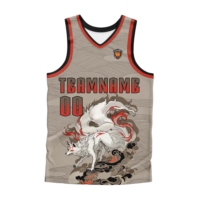 Custom Khaki Basketball Jersey Uniform Suit Printed Your Logo Name Number