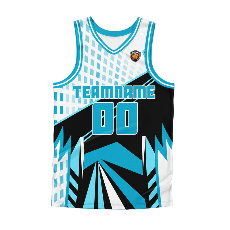 Custom Light Blue Basketball Jersey Uniform Suit Printed Your Logo Name Number