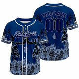 Custom Hidden Blue Baseball Jersey Personalized Baseball Shirt for Men Women Kids Youth