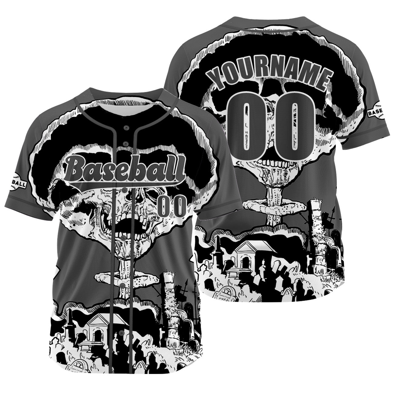 Custom Grey Baseball Jersey Personalized Baseball Shirt for Men Women Kids Youth enthsush