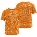 Custom Orange Jersey Personalized Baseball Shirt for Men Women Kids Youth enthsush