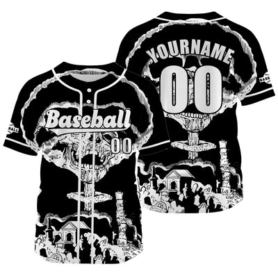 Custom Black Baseball Jersey Personalized Baseball Shirt for Men Women Kids Youth enthsush