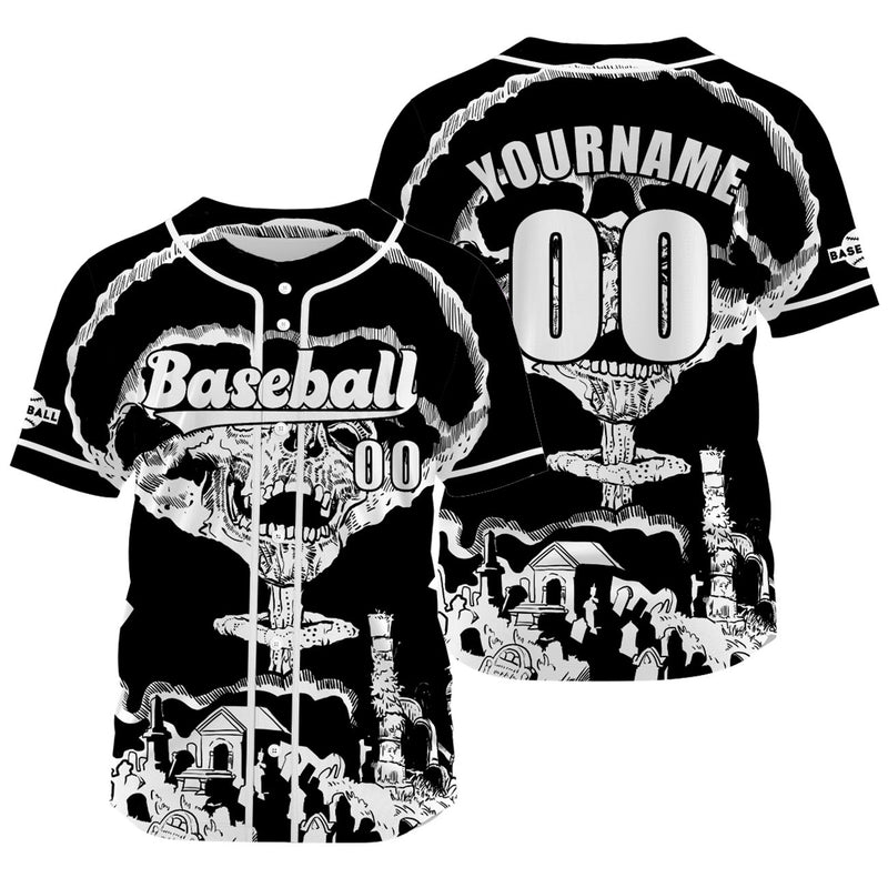 Custom Black Baseball Jersey Personalized Baseball Shirt for Men Women Kids Youth
