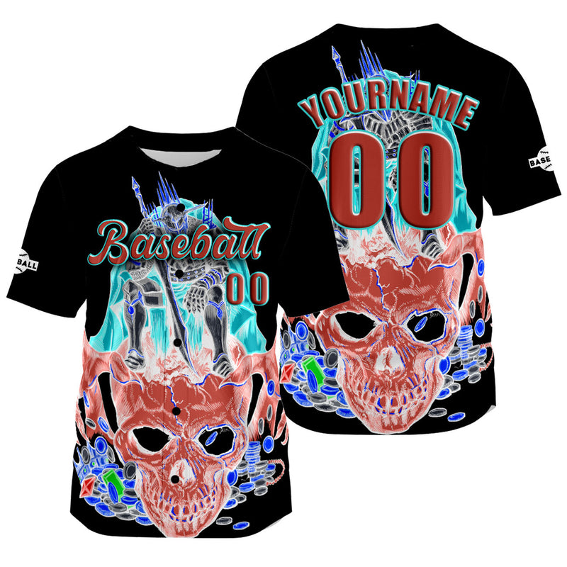 Custom Black Jersey Personalized Baseball Shirt for Men Women Kids Youth