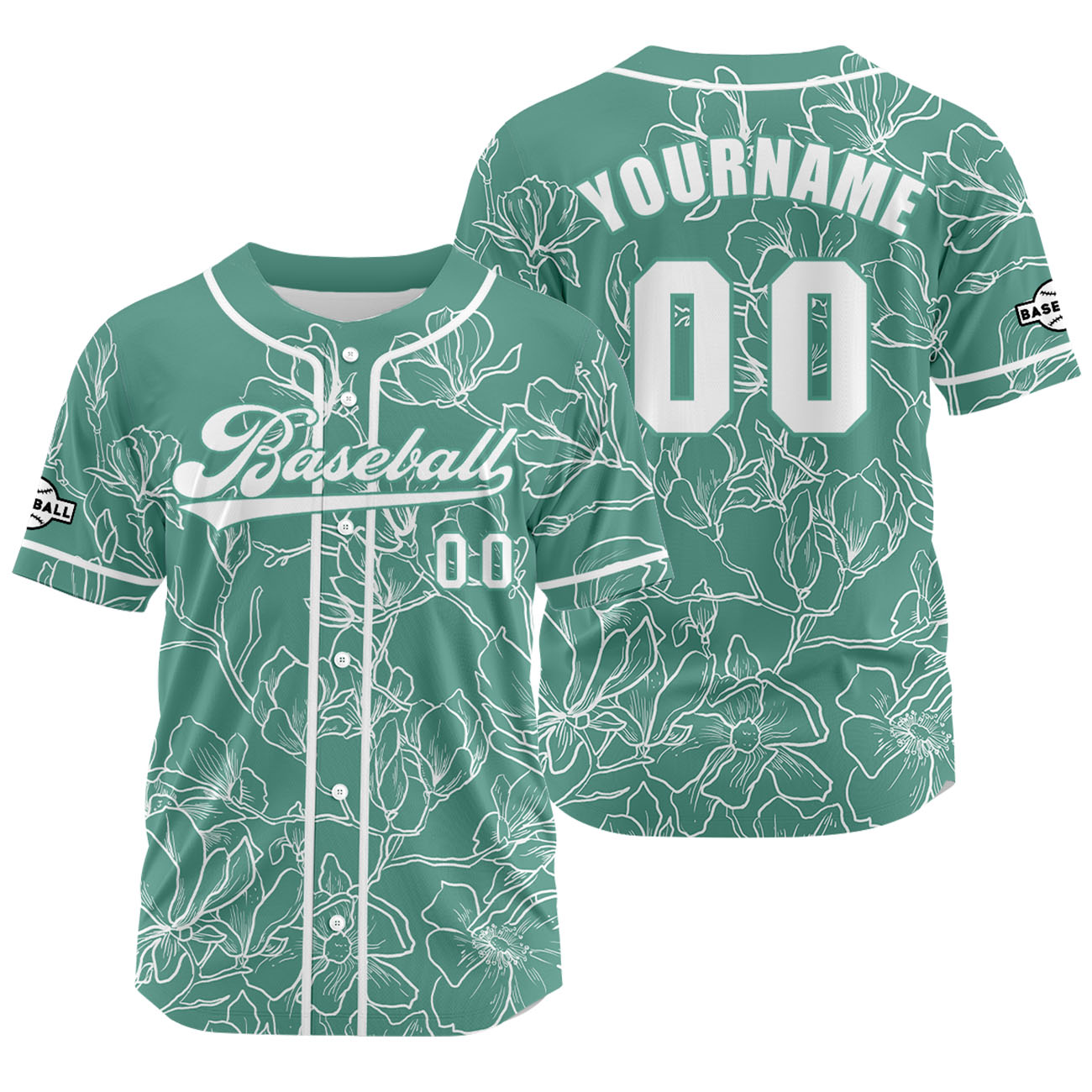 Custom Green Jersey Personalized Baseball Shirt for Men Women Kids Youth enthsush