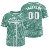 Custom Green Jersey Personalized Baseball Shirt for Men Women Kids Youth