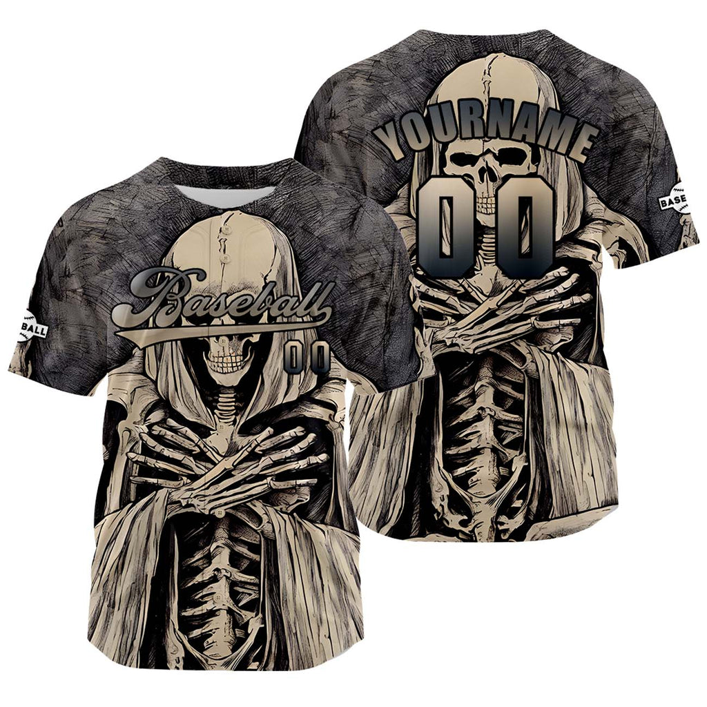 Custom Gray Jersey Personalized Baseball Shirt for Men Women Kids Youth enthsush