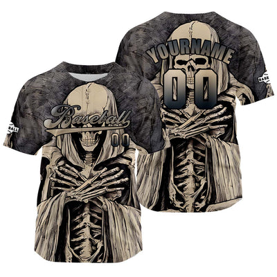 Custom Gray Jersey Personalized Baseball Shirt for Men Women Kids Youth enthsush