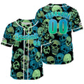 Custom Green Bule Jersey Personalized Baseball Shirt for Men Women Kids Youth enthsush