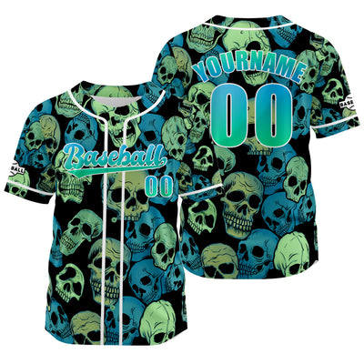 Custom Green Bule Jersey Personalized Baseball Shirt for Men Women Kids Youth enthsush