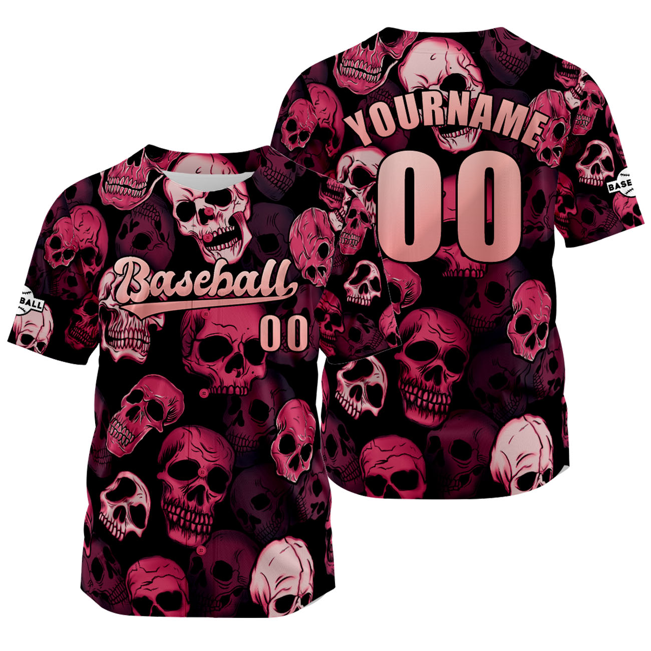 Custom Pink Jersey Personalized Baseball Shirt for Men Women Kids Youth enthsush