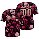 Custom Pink Jersey Personalized Baseball Shirt for Men Women Kids Youth