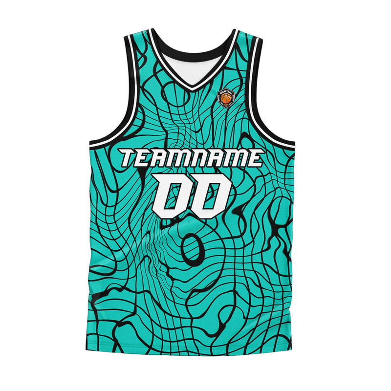 Custom Teal Basketball Jersey Uniform Suit Printed Your Logo Name Number