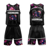 Custom Basketball Jersey Uniform Suit Printed Your Logo Name Number Black-Starry Sky