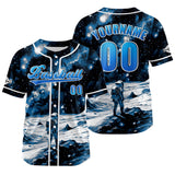 Custom Blue Jersey Personalized Baseball Shirt for Men Women Kids Youth