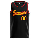 Custom Stitched Basketball Jersey for Men, Women And Kids Black-Yellow-Red