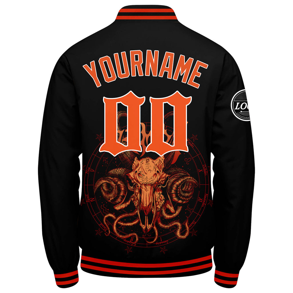 Custom Varsity Jacket Letterman jacket for Men, Women and Youth Orange enthsush
