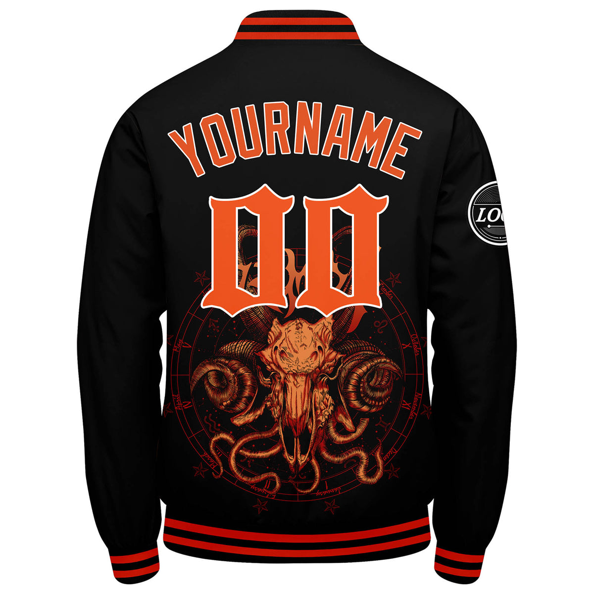 Custom Varsity Jacket Letterman jacket for Men, Women and Youth Orange enthsush