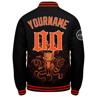 Custom Varsity Jacket Letterman jacket for Men, Women and Youth Orange enthsush