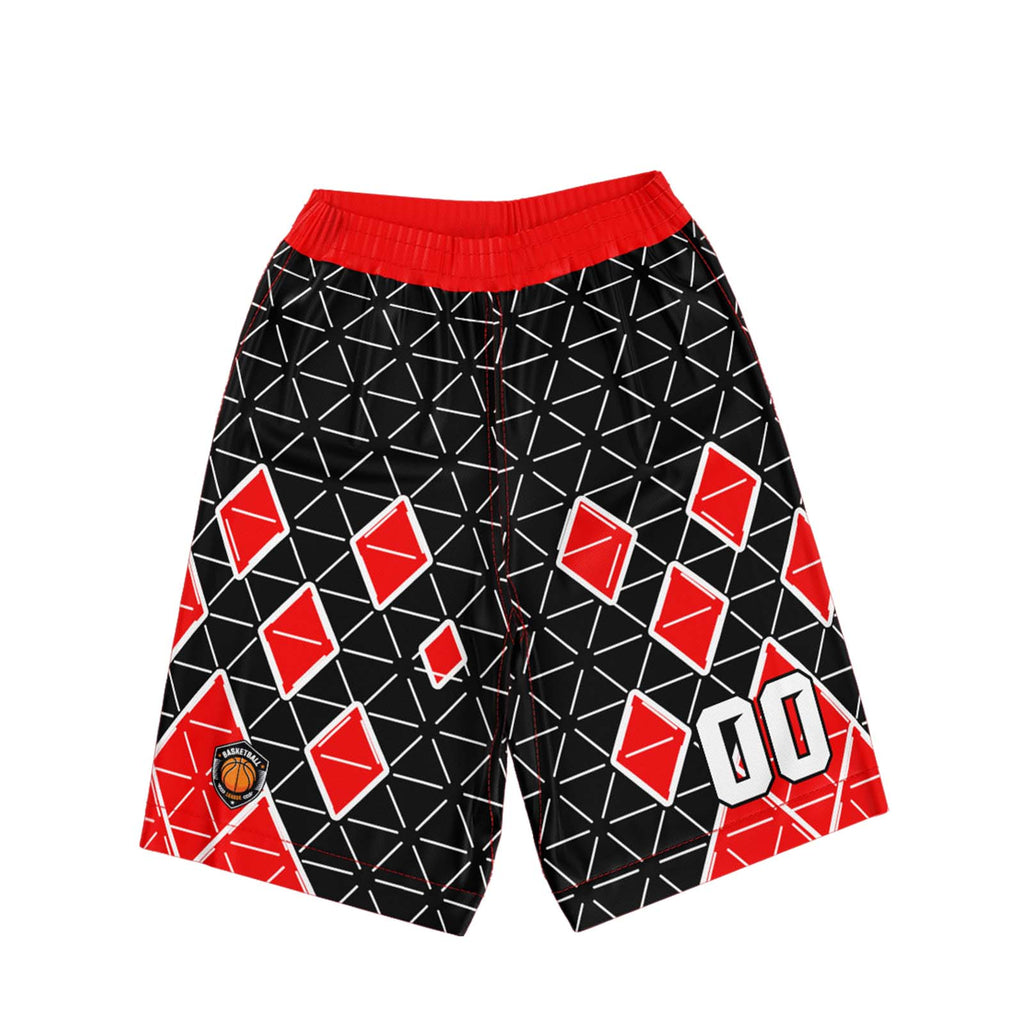 Custom Black Red Basketball Jersey Uniform Suit Printed Your Logo Name Number enthsush