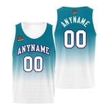 Custom Basketball Jersey Personalized Stitched Team Name Number Logo Purple&Aqua