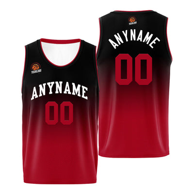Custom Basketball Jersey Personalized Stitched Team Name Number Logo Black&Red enthsush