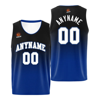 Custom Basketball Jersey Personalized Stitched Team Name Number Logo Black&Royal enthsush