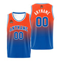 Custom Basketball Jersey Personalized Stitched Team Name Number Logo Orange&Blue enthsush