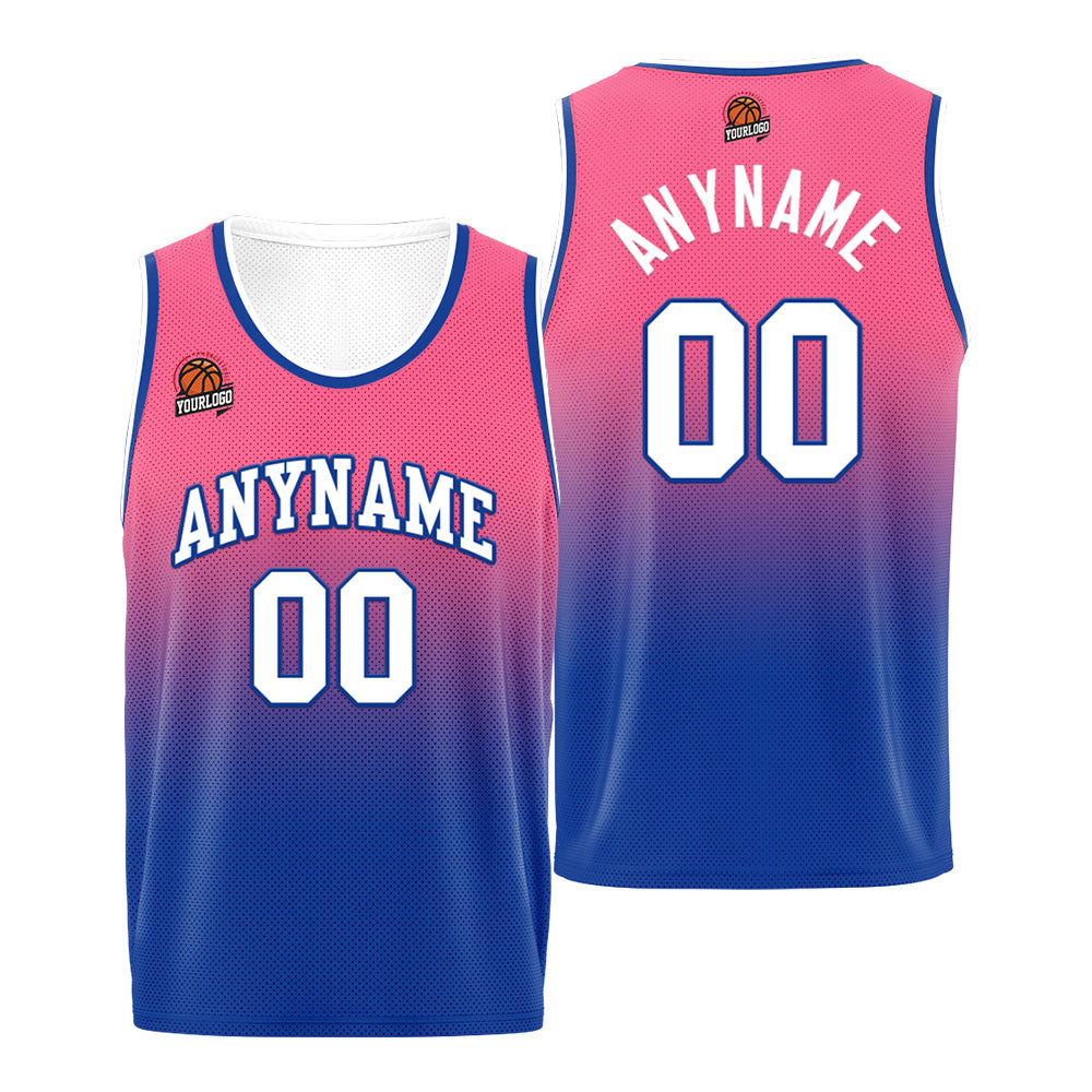 Custom Basketball Jersey Personalized Stitched Team Name Number Logo Navy&Red enthsush