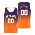 Custom Basketball Jersey Personalized Stitched Team Name Number Logo Purple&Orange enthsush