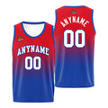 Custom Basketball Jersey Personalized Stitched Team Name Number Logo Red&Royal enthsush