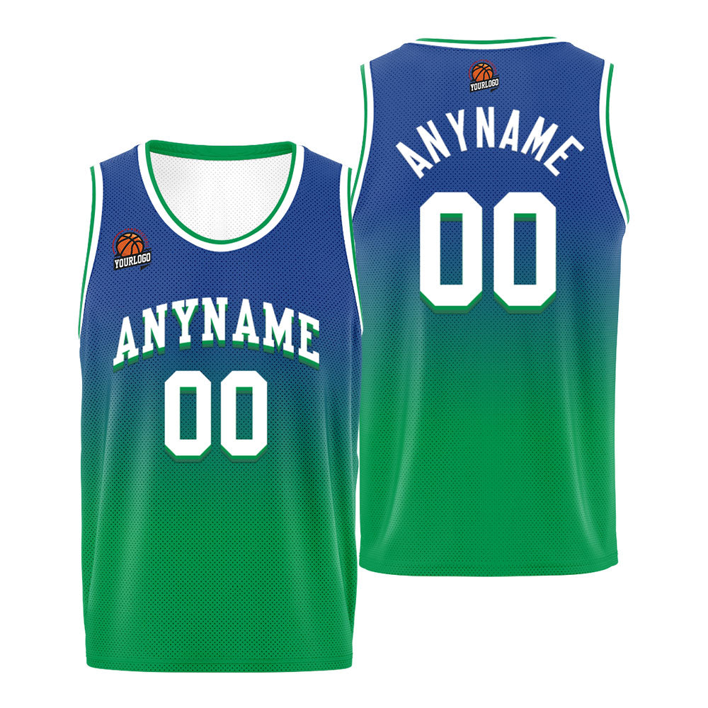 Custom Basketball Jersey Personalized Stitched Team Name Number Logo Royal&Navy enthsush