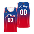 Custom Basketball Jersey Personalized Stitched Team Name Number Logo Royal&Red enthsush